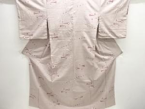 アンティーク　十字絣織り出し手織り紬着物